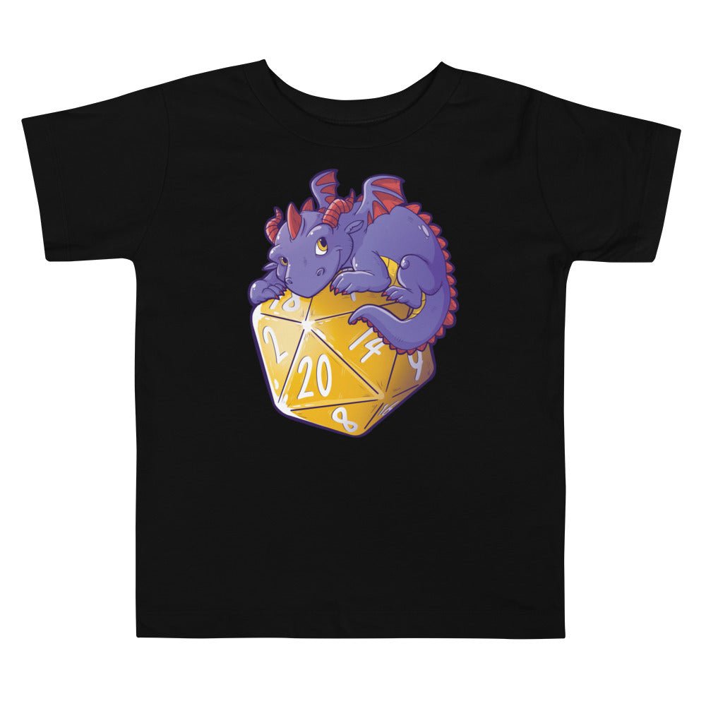 Baby Dragon D20 Toddler Short Sleeve Tee  Level 1 Gamers Black 2T