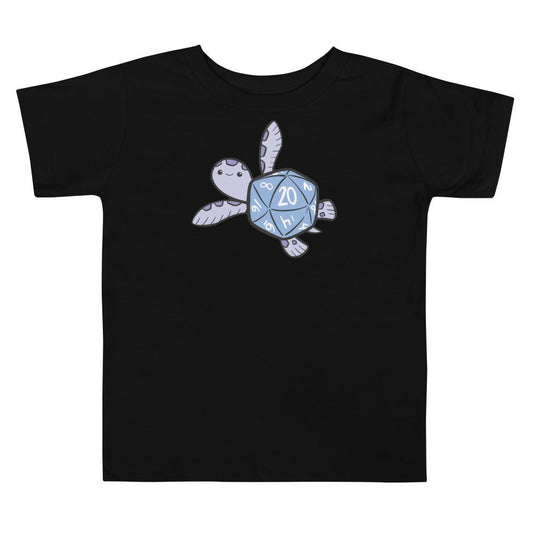 D20 Sea Turtle Toddler Short Sleeve Tee  Level 1 Gamers Black 2T