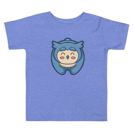 Baby Owlbear Toddler Short Sleeve Tee  Level 1 Gamers Heather Columbia Blue 2T