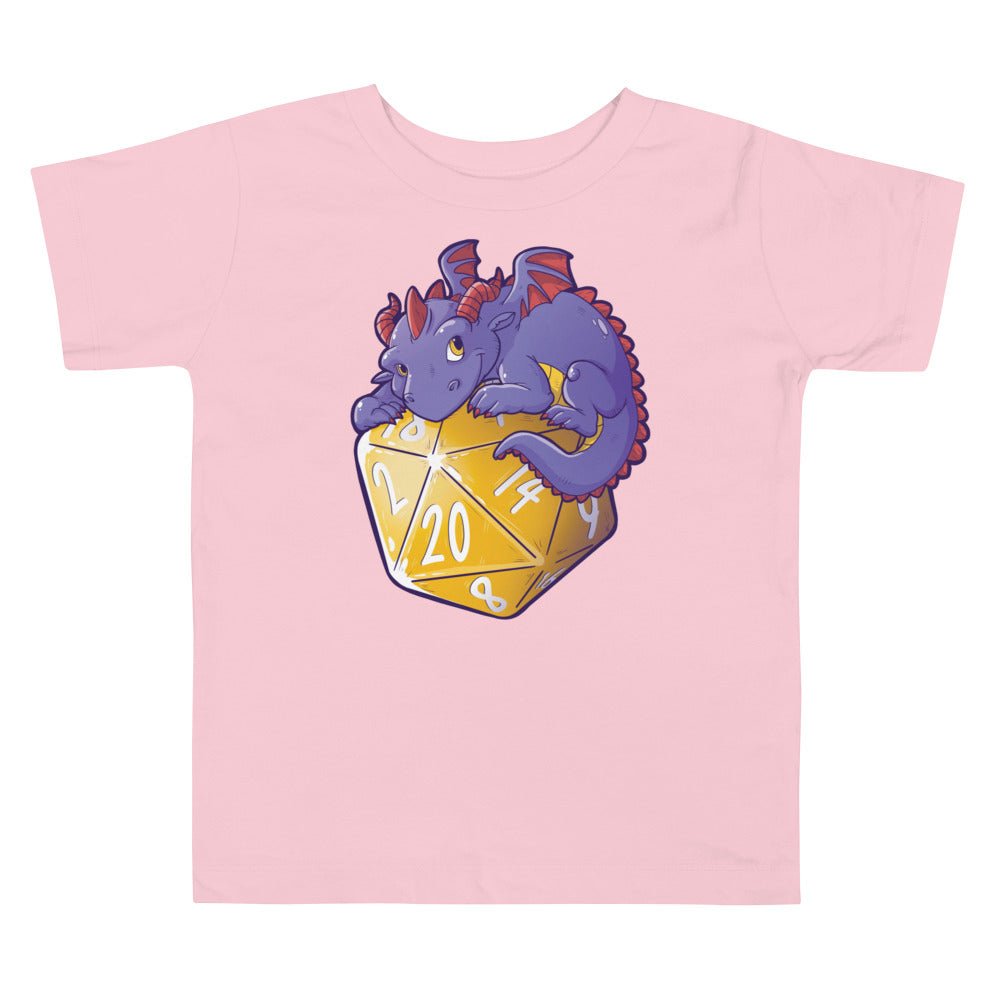 Baby Dragon D20 Toddler Short Sleeve Tee  Level 1 Gamers Pink 2T