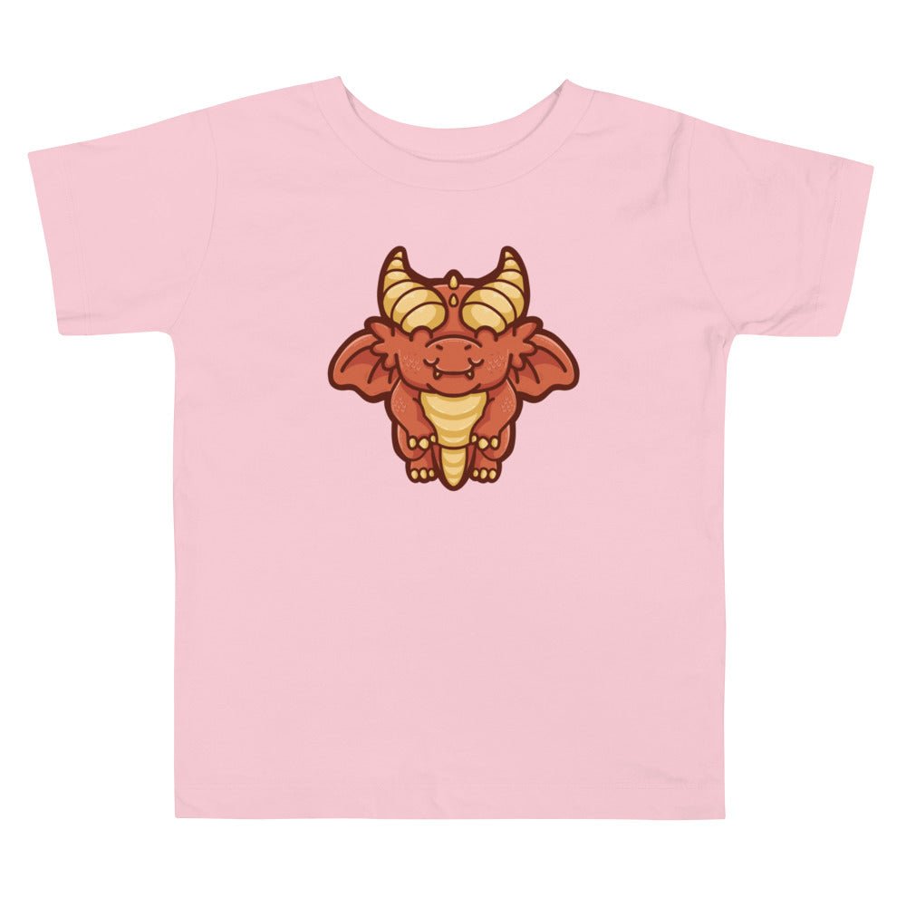 Baby Red Dragon Toddler Short Sleeve Tee  Level 1 Gamers Pink 2T