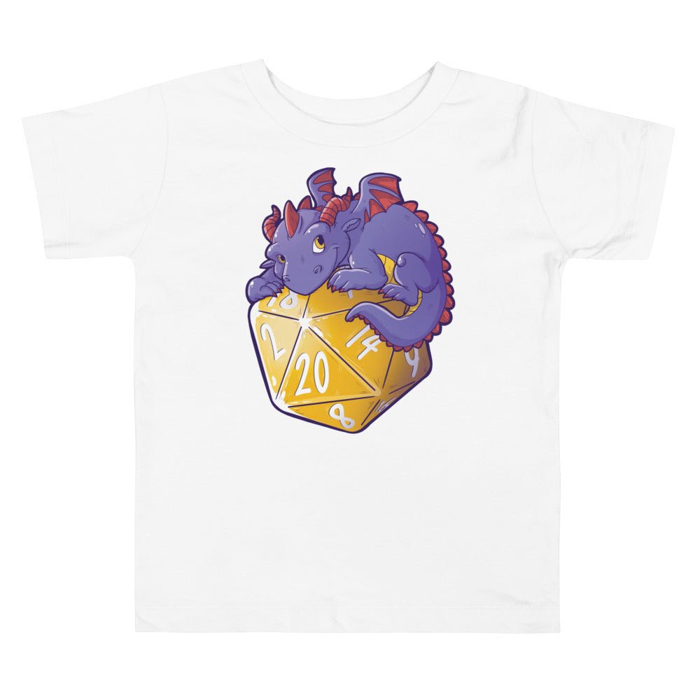 Baby Dragon D20 Toddler Short Sleeve Tee Level 1 Gamers White 2T
