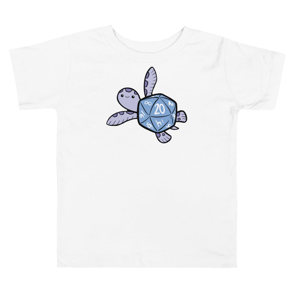 D20 Sea Turtle Toddler Short Sleeve Tee Level 1 Gamers White 2T