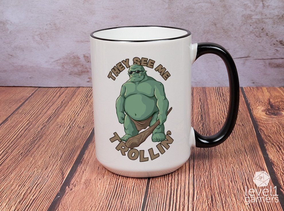 They See Me Trollin Mug Level 1 Gamers