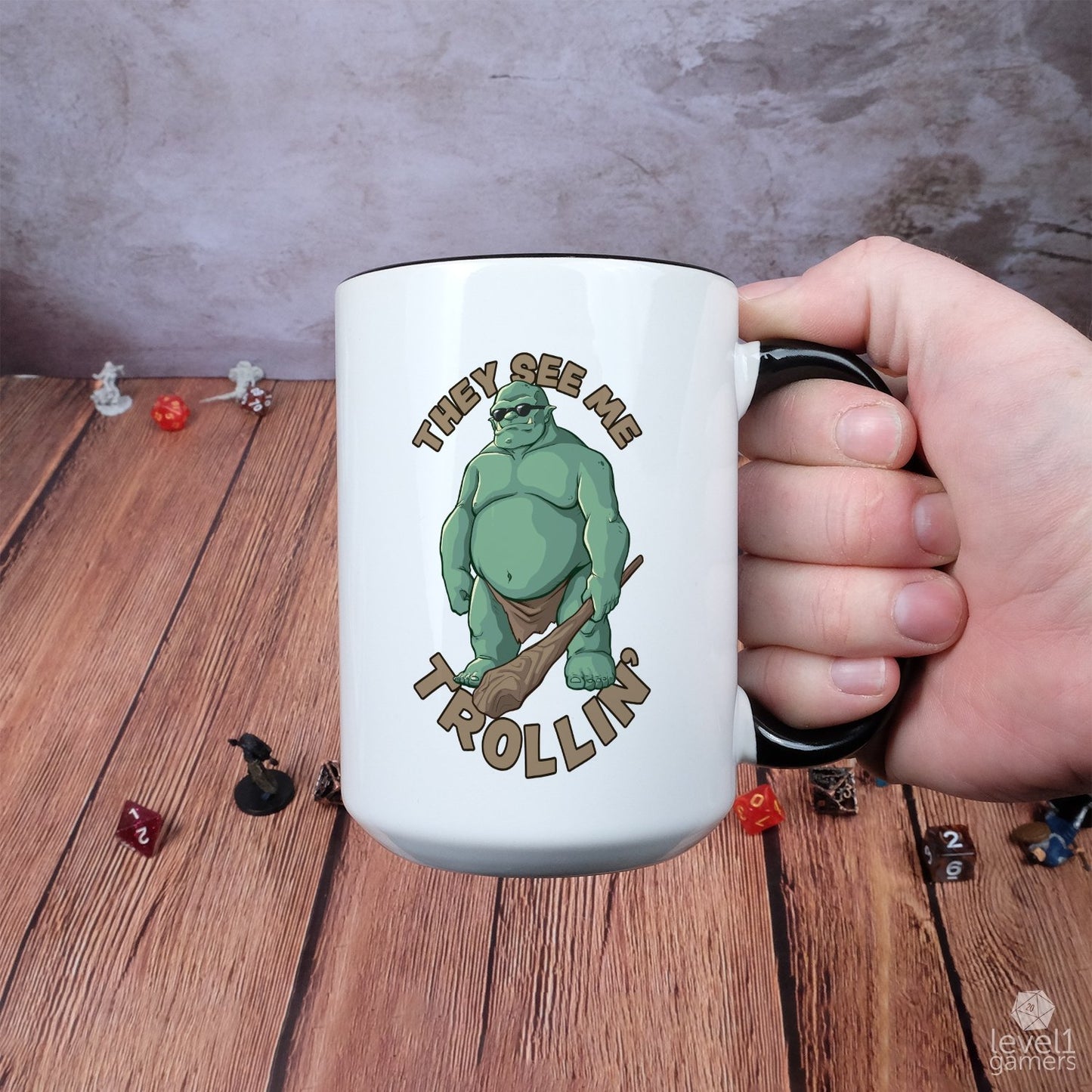 They See Me Trollin Mug Level 1 Gamers