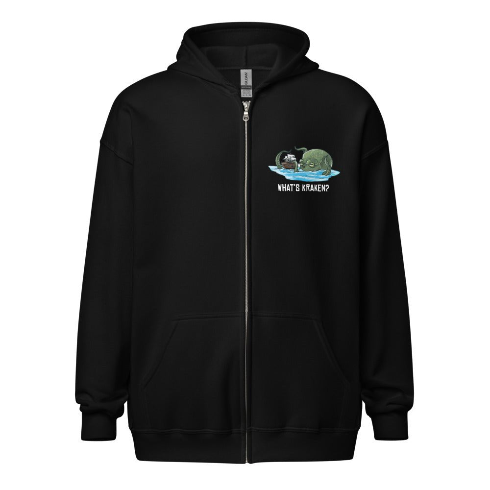 What's Kraken Unisex heavy blend zip hoodie Level 1 Gamers Black S