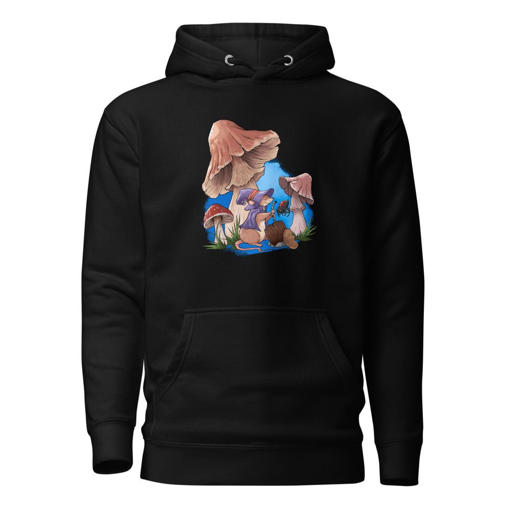 Mushroom Mouse Unisex Hoodie Level 1 Gamers Black S