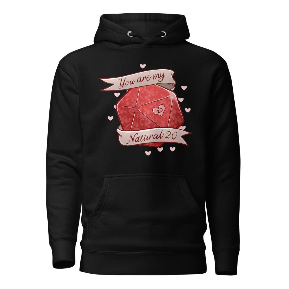 You Are My Natural 20 Unisex Hoodie Level 1 Gamers Black S