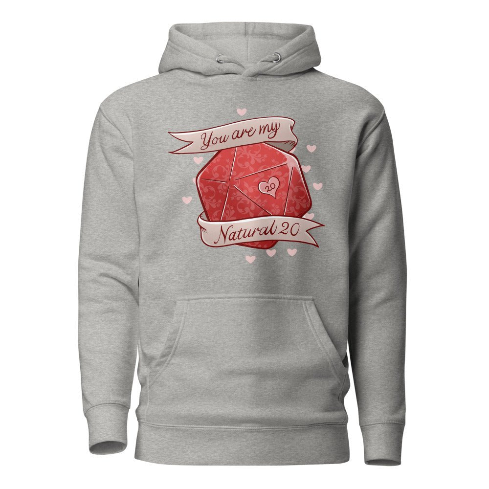 You Are My Natural 20 Unisex Hoodie Level 1 Gamers Carbon Grey S