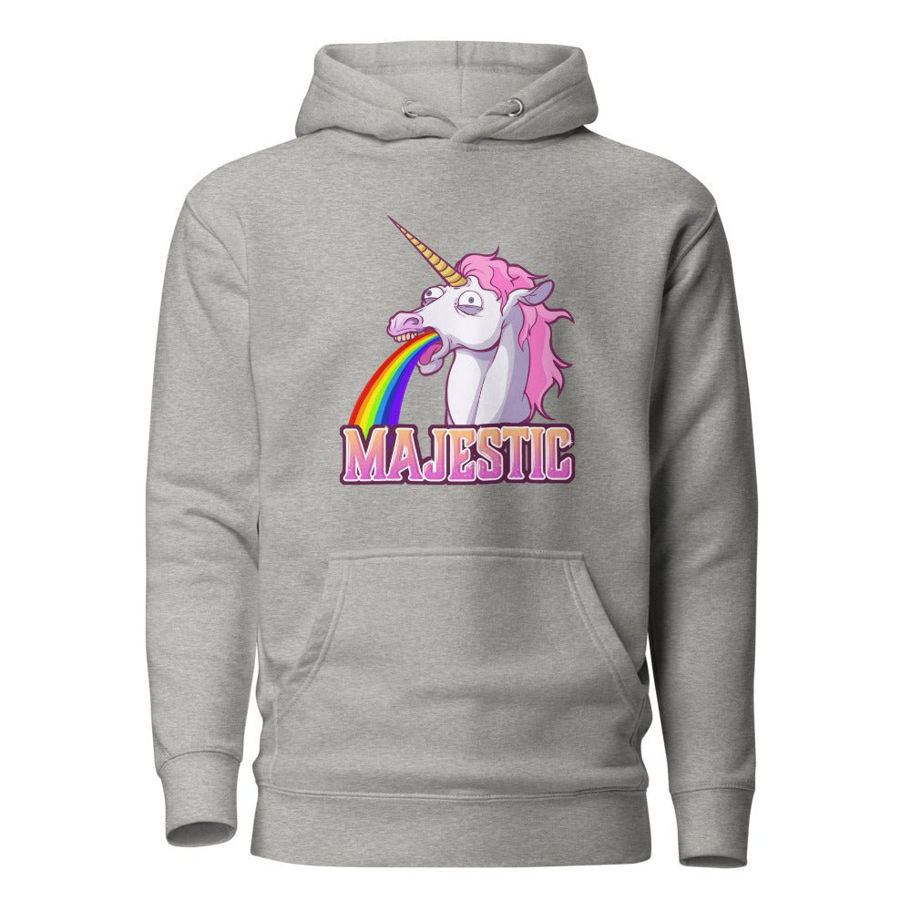 Majestic Unicorn Unisex Hoodie Level 1 Gamers Carbon Grey S