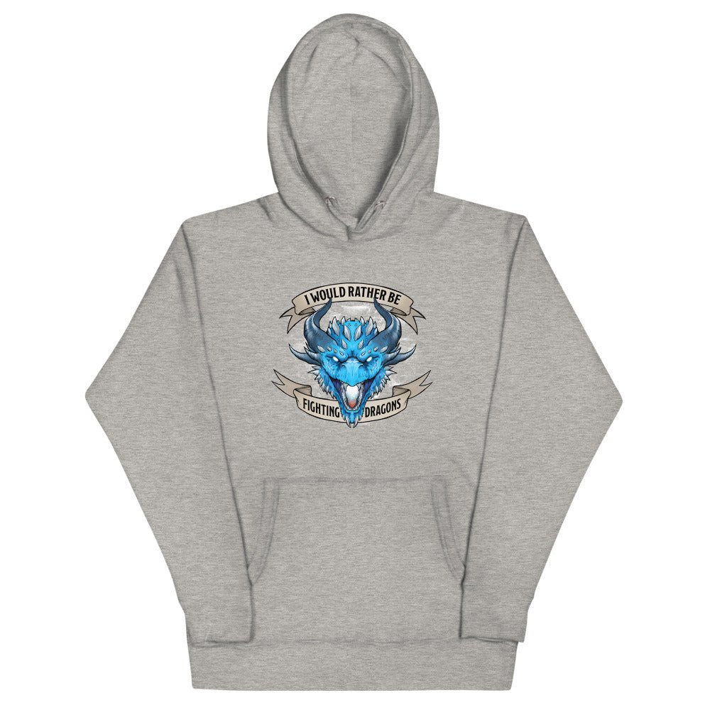 Fighting Dragons Unisex Hoodie Level 1 Gamers Carbon Grey S