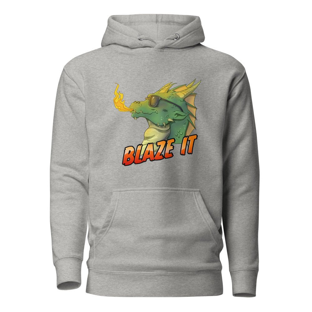 Blaze It Unisex Hoodie Level 1 Gamers Carbon Grey S