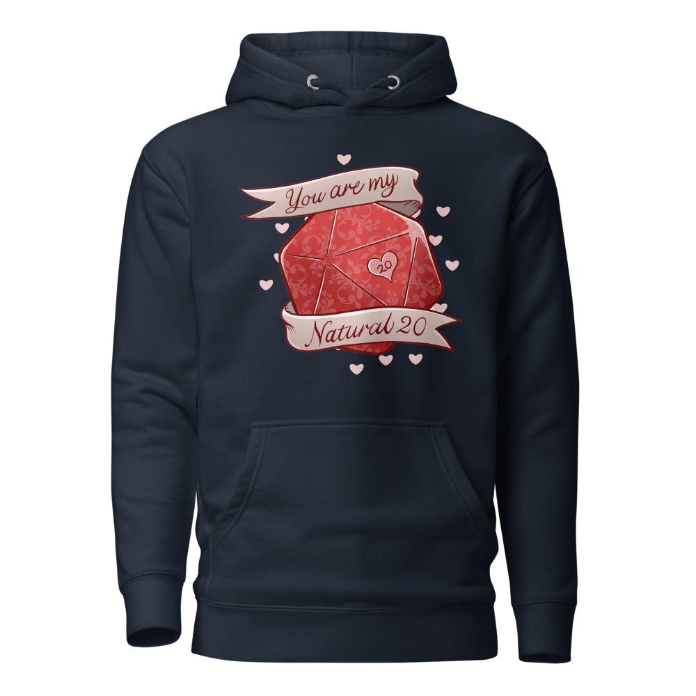You Are My Natural 20 Unisex Hoodie Level 1 Gamers Navy Blazer S