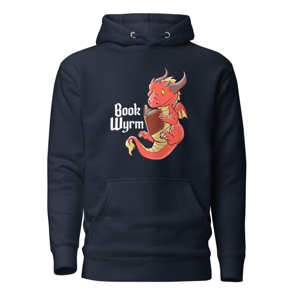 Book Wyrm Unisex Hoodie  Level 1 Gamers Navy Blazer S