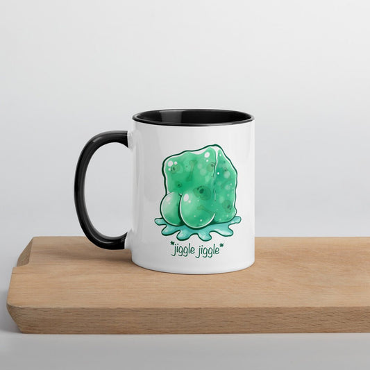 Jiggle Jiggle Dummy Thicc Jelly Cube Mug with Color Inside  Level 1 Gamers Black 11oz