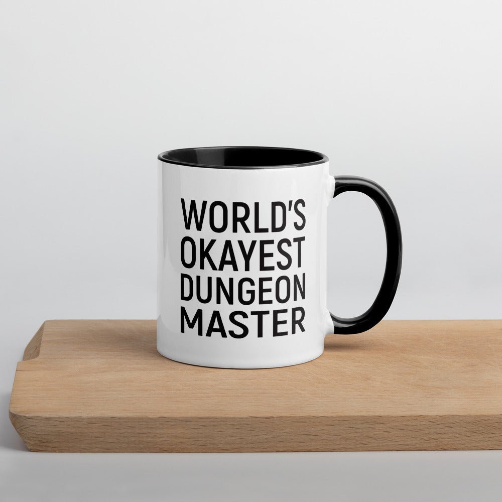 World's Okayest Dungeon Master Mug Level 1 Gamers Black 11oz