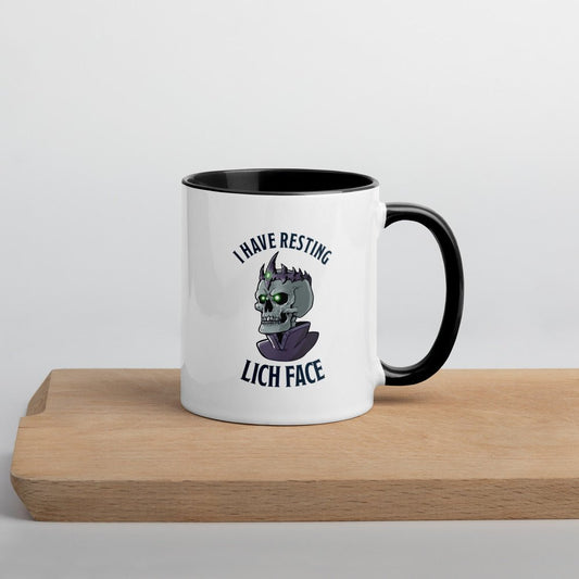 Resting Lich Face Mug  Level 1 Gamers Black 11oz