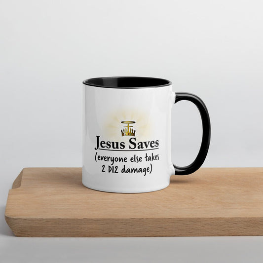 Jesus Saves Mug  Level 1 Gamers Black 11oz