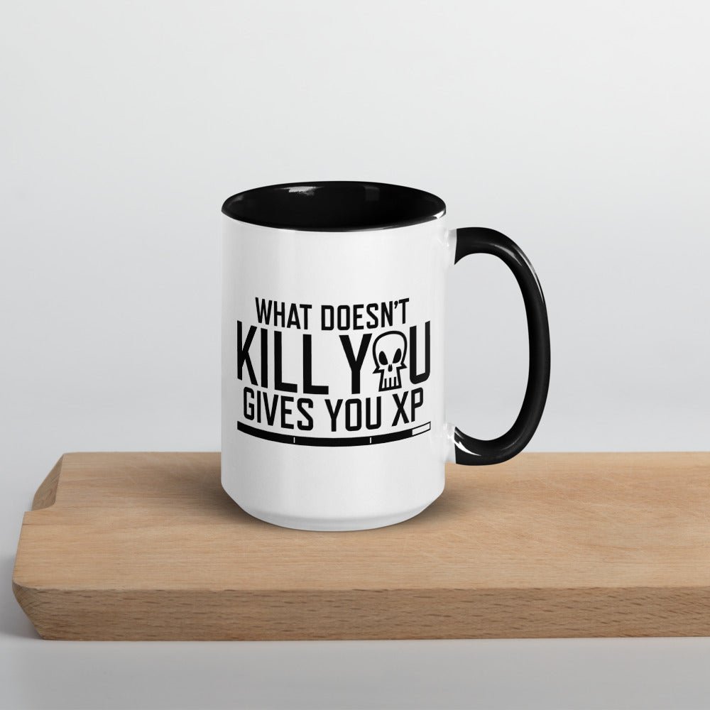 What Doesn't Kill You Gives You XP Mug Level 1 Gamers Black 15oz