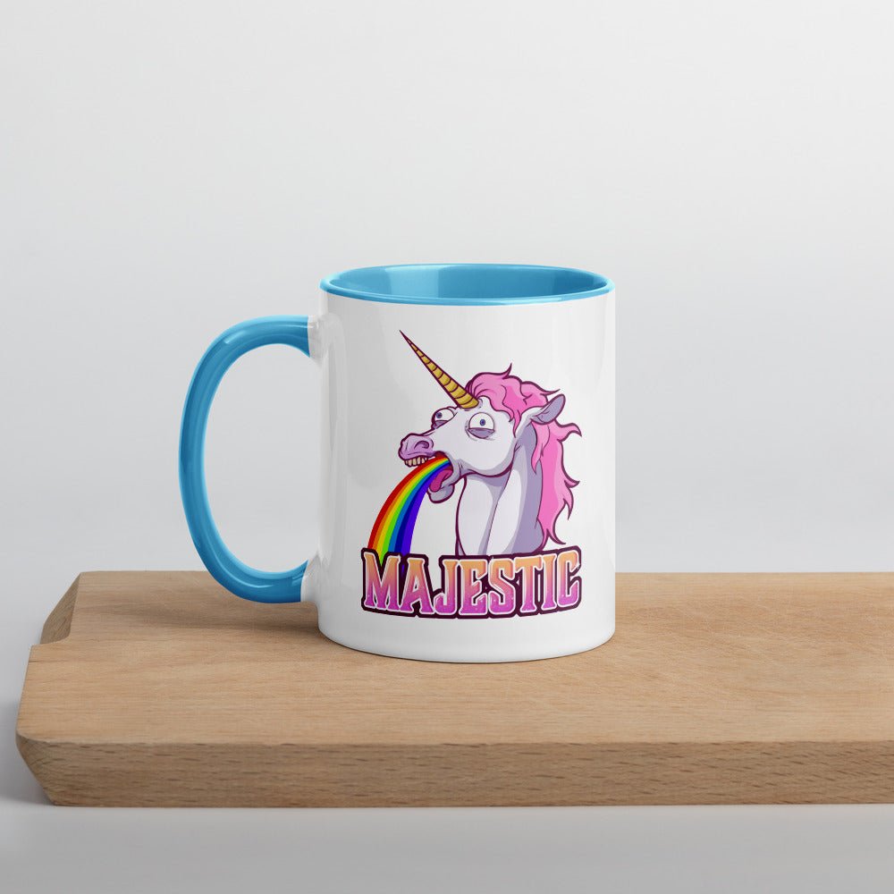 Majestic Unicorn Mug with Color Inside  Level 1 Gamers Blue 11oz