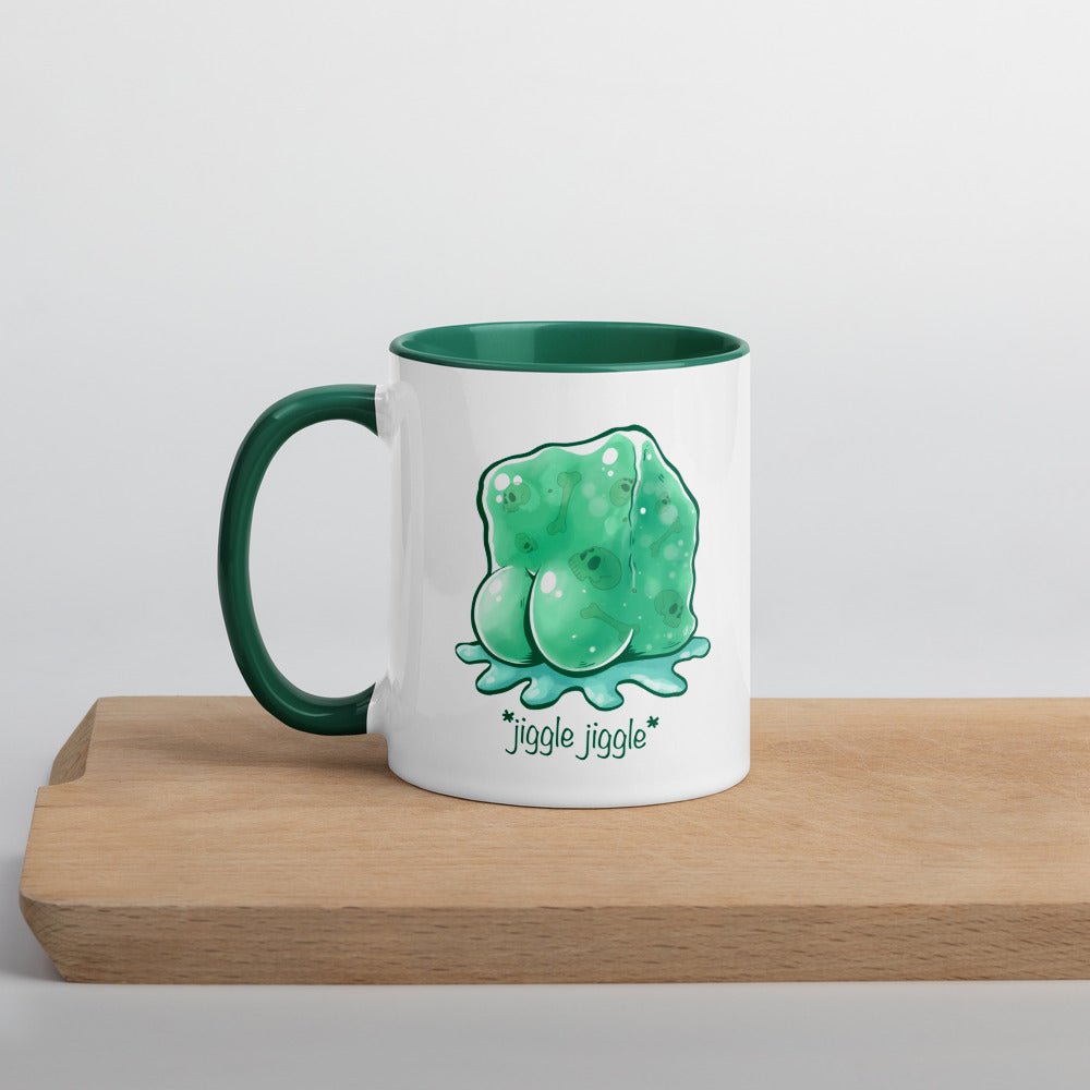 Jiggle Jiggle Dummy Thicc Jelly Cube Mug with Color Inside  Level 1 Gamers Dark Green 11oz 