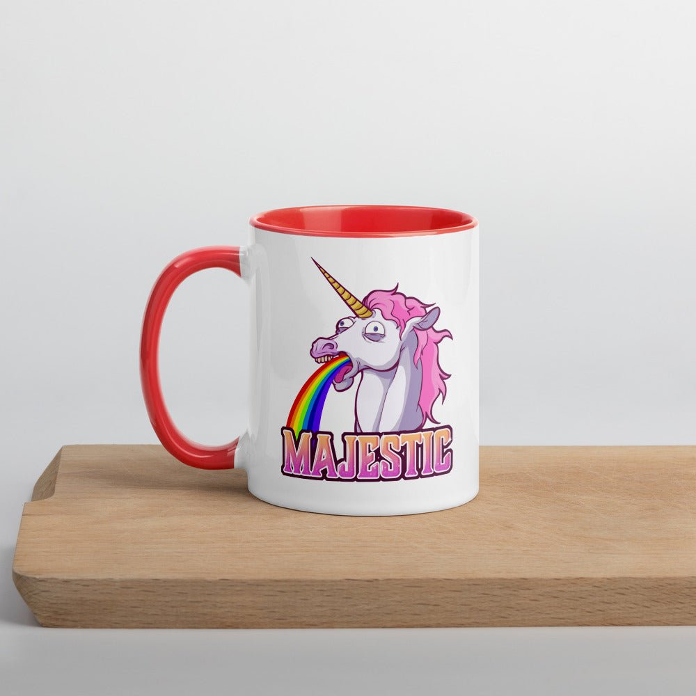 Majestic Unicorn Mug with Color Inside  Level 1 Gamers Red 11oz