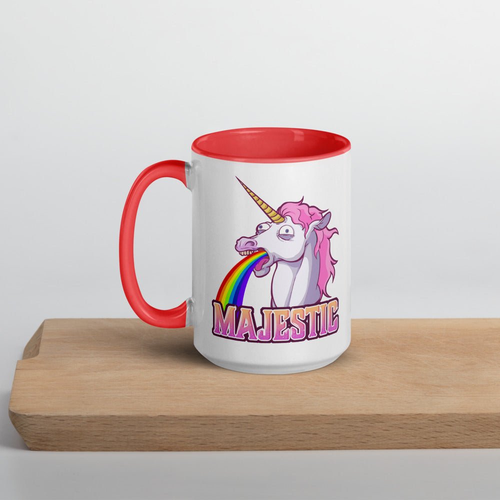 Majestic Unicorn Mug with Color Inside  Level 1 Gamers Red 15oz