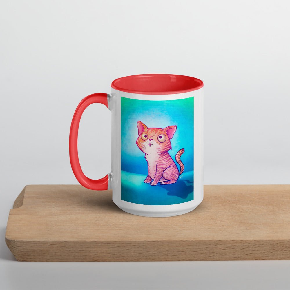 Artie the Tabby Cat Mug with Color Inside Level 1 Gamers Red 15oz