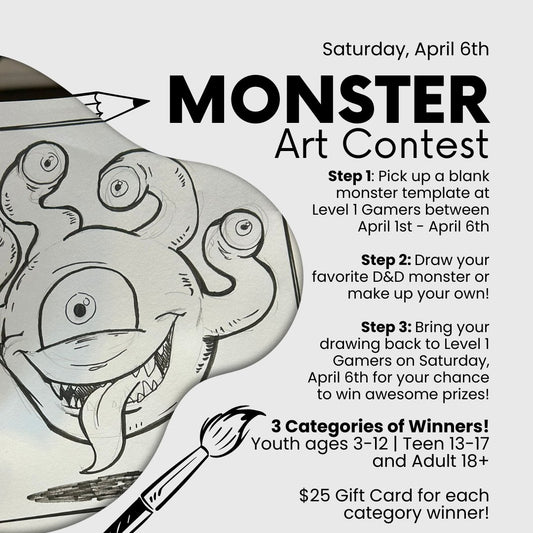 Monster Art Contest  Level 1 Gamers   