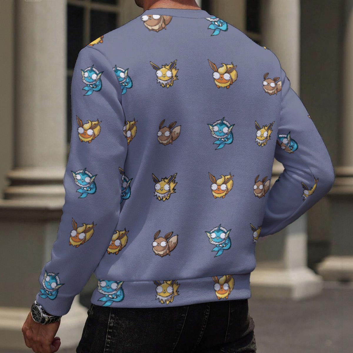 Derpy Eeveelutions Pattern Fleece Sweatshirt Yoycol