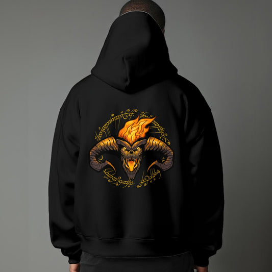 Balrog Fanart Unisex Pullover Hoodie with Micro-Fleece Lining Yoycol