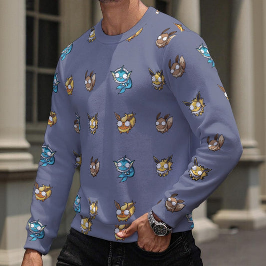 Derpy Eeveelutions Pattern Fleece Sweatshirt Yoycol