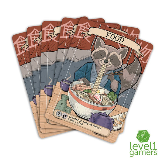 Ramen Raccoon Token Magic Card Pack (5 Cards) Level 1 Gamers