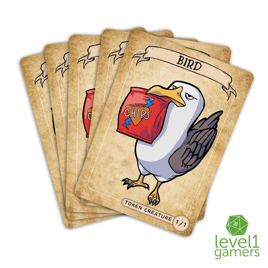 Bird Seagull Token Magic Card Pack (5 Cards) - Preorder Level 1 Gamers