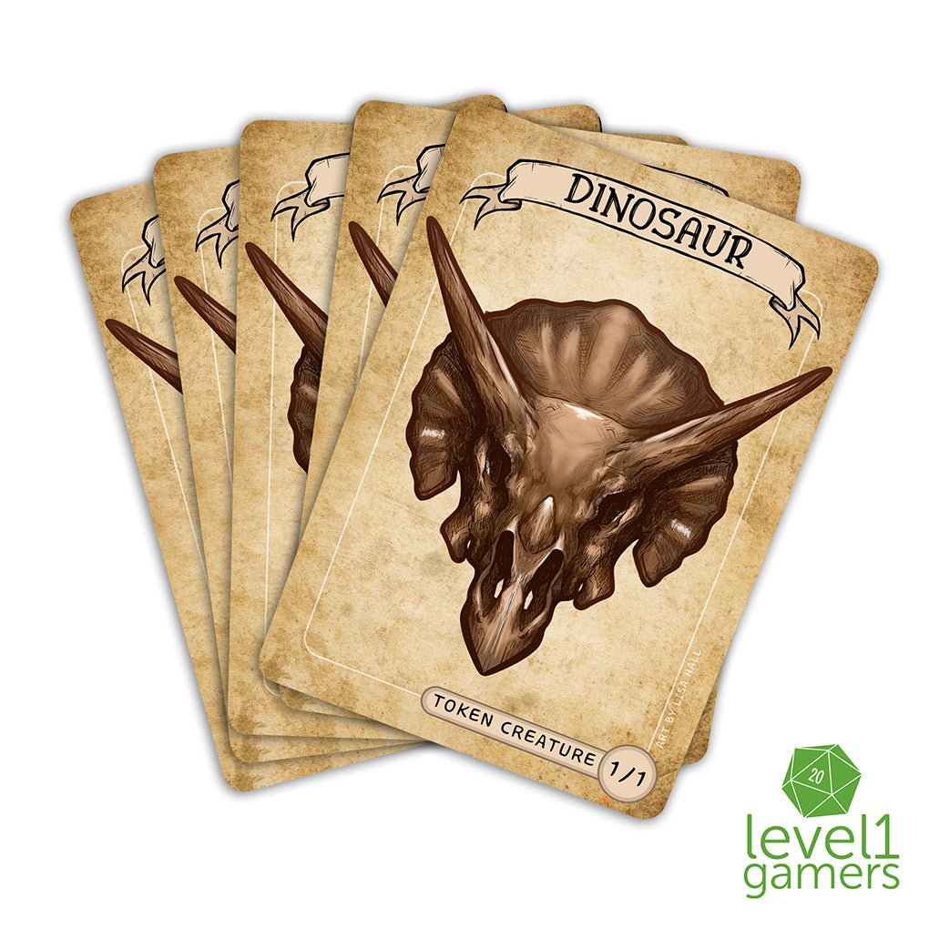 Dinosaur Token Magic Card Pack (5 Cards) - Preorder Level 1 Gamers