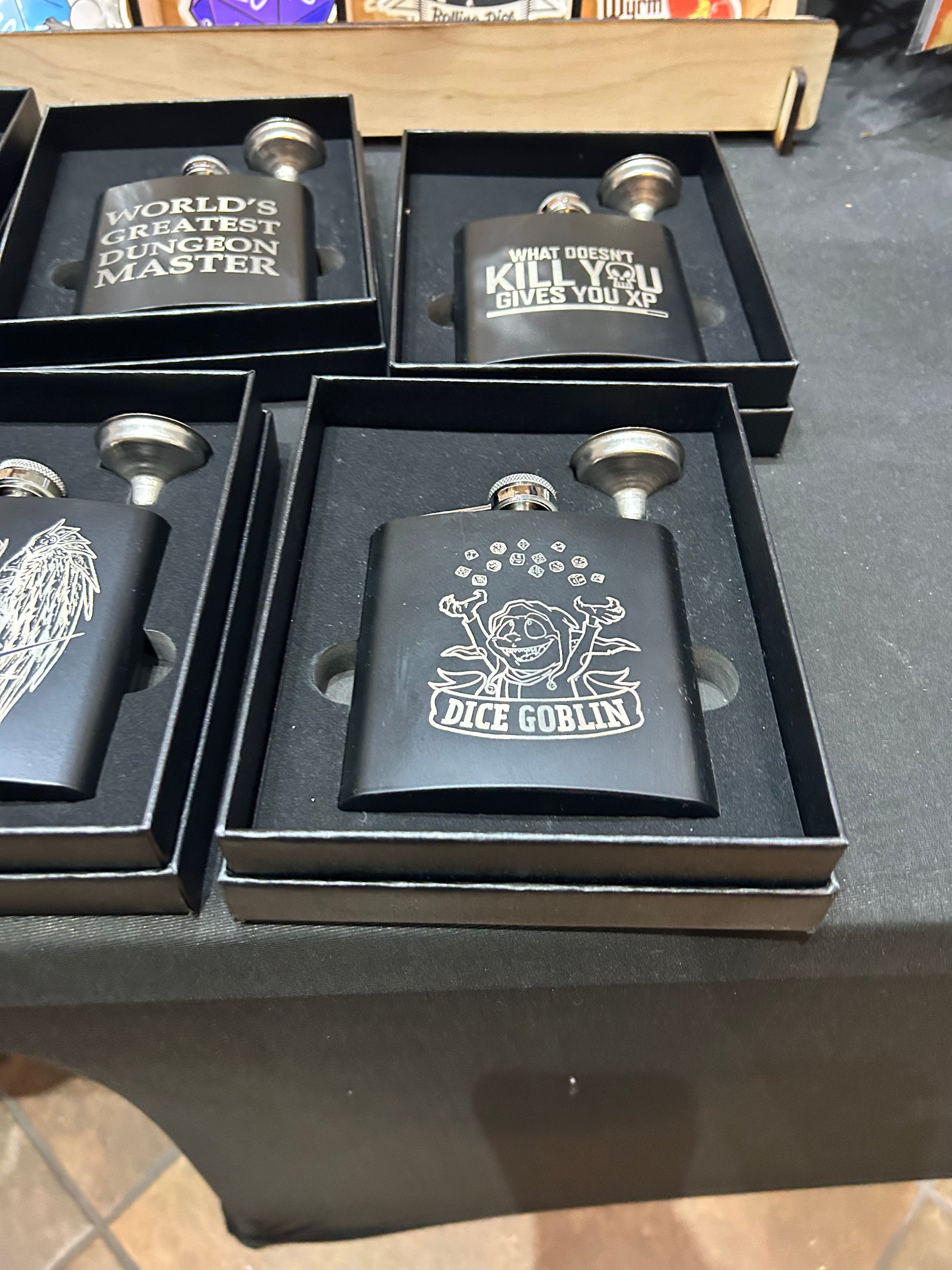 Dice Goblin Stainless Steel Flask Flasks Level 1 Gamers   