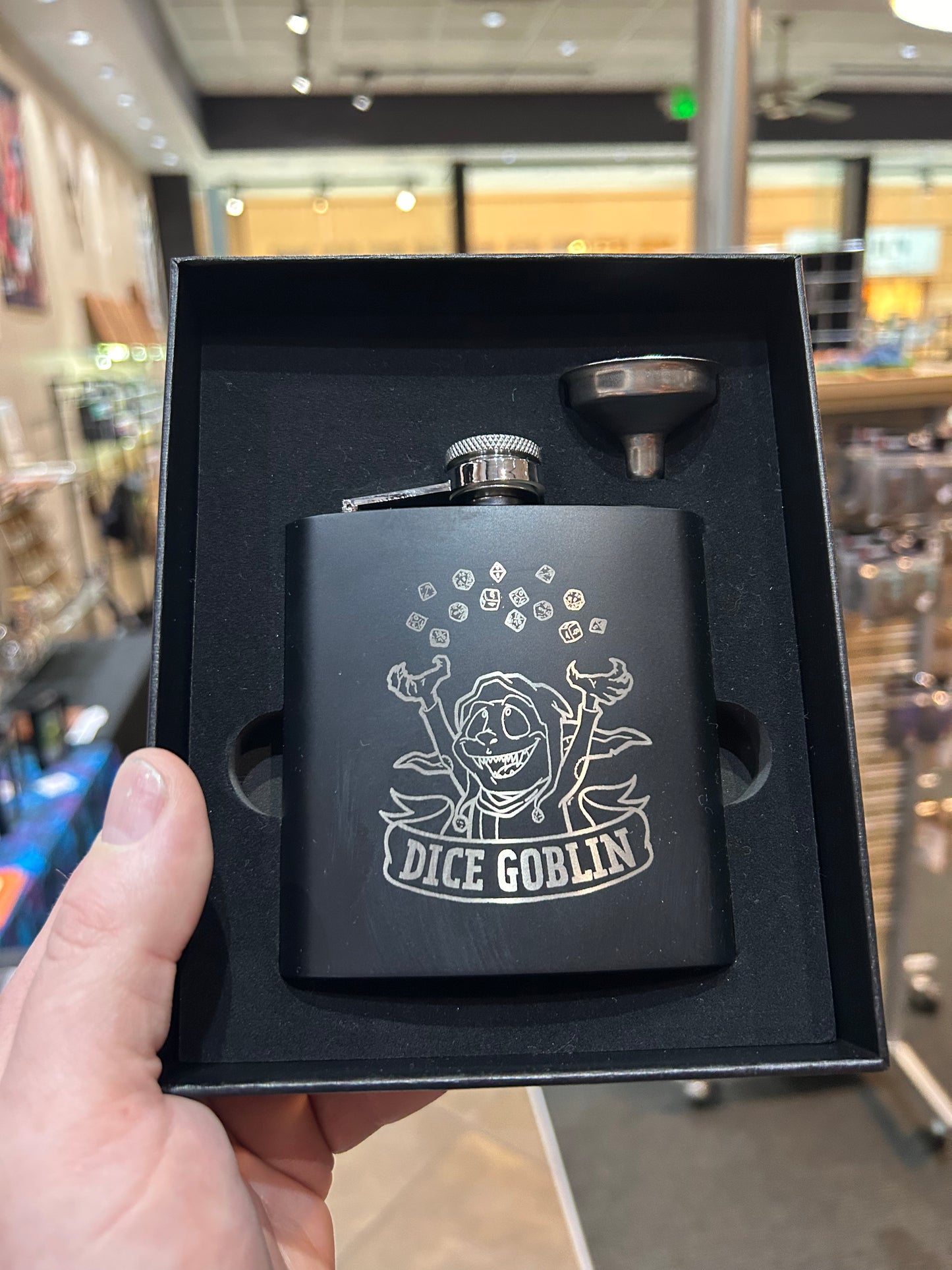 Dice Goblin Stainless Steel Flask Flasks Level 1 Gamers   