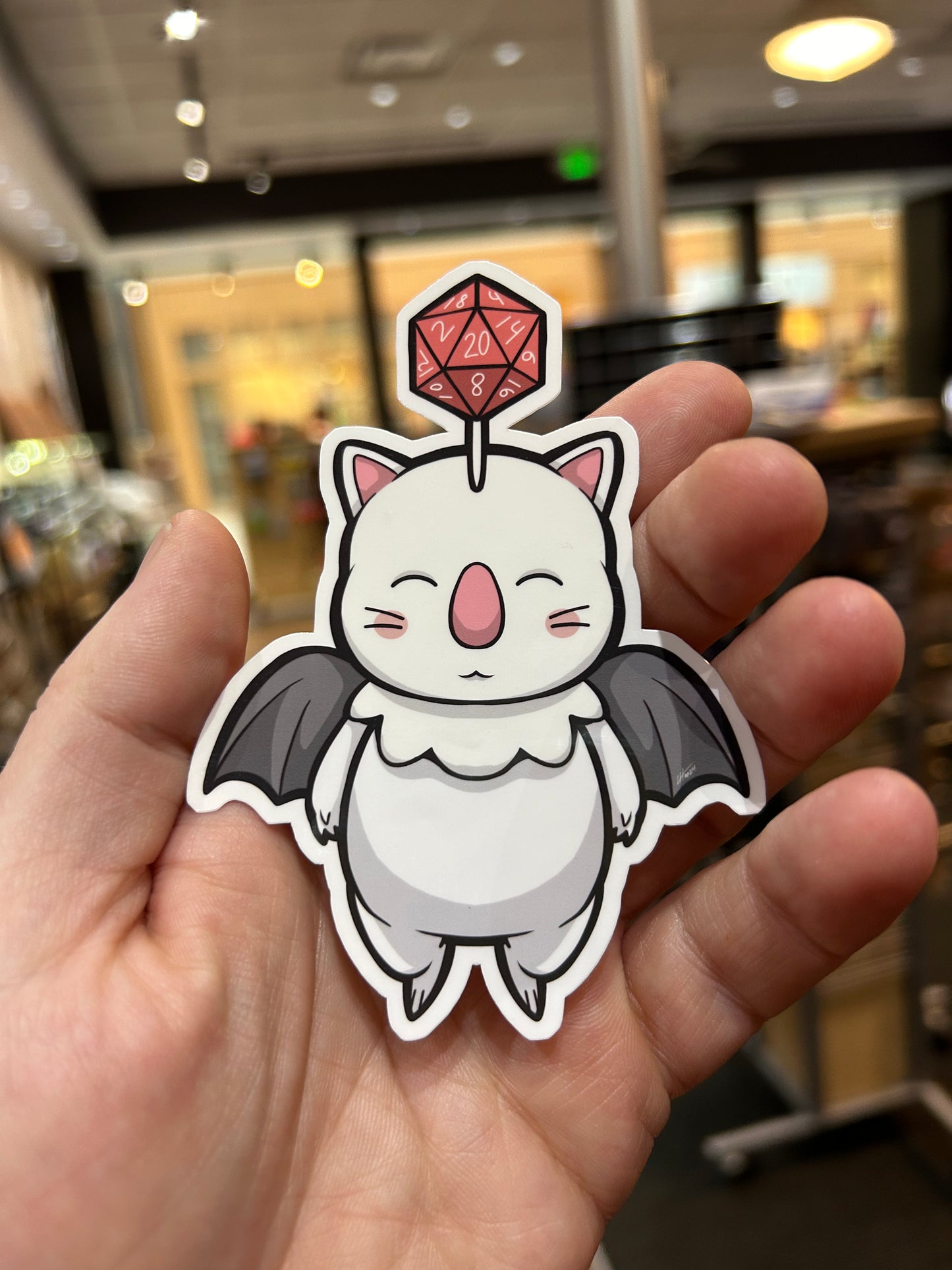 D20 Moogle Sticker Level 1 Gamers