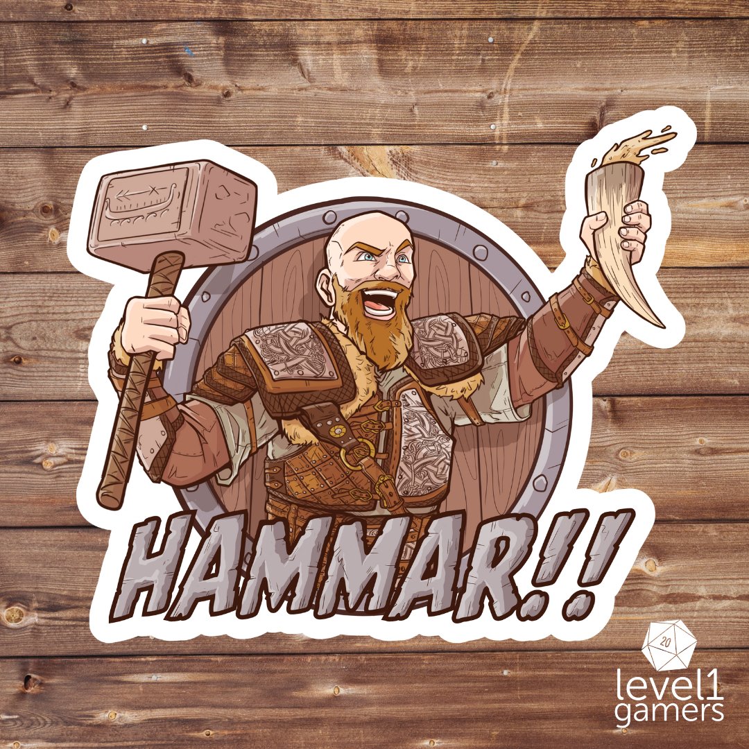 Tank Tolman HAMMARR!! Sticker - FanX Preorder  Level 1 Gamers   