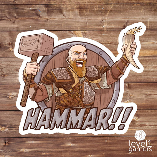 Tank Tolman HAMMARR!! Sticker  Level 1 Gamers   