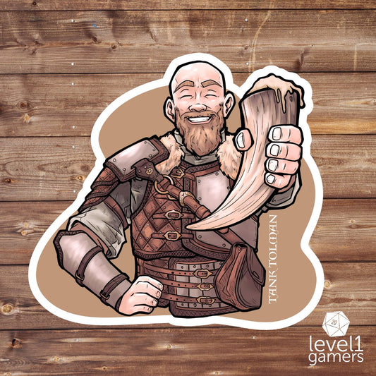 Tank Tolman Drinking Horn Sticker - FanX Preorder  Level 1 Gamers   