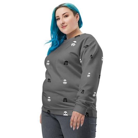 Helmet Pattern - Dark Side themed Unisex Sweatshirt Level 1 Gamers 2XS
