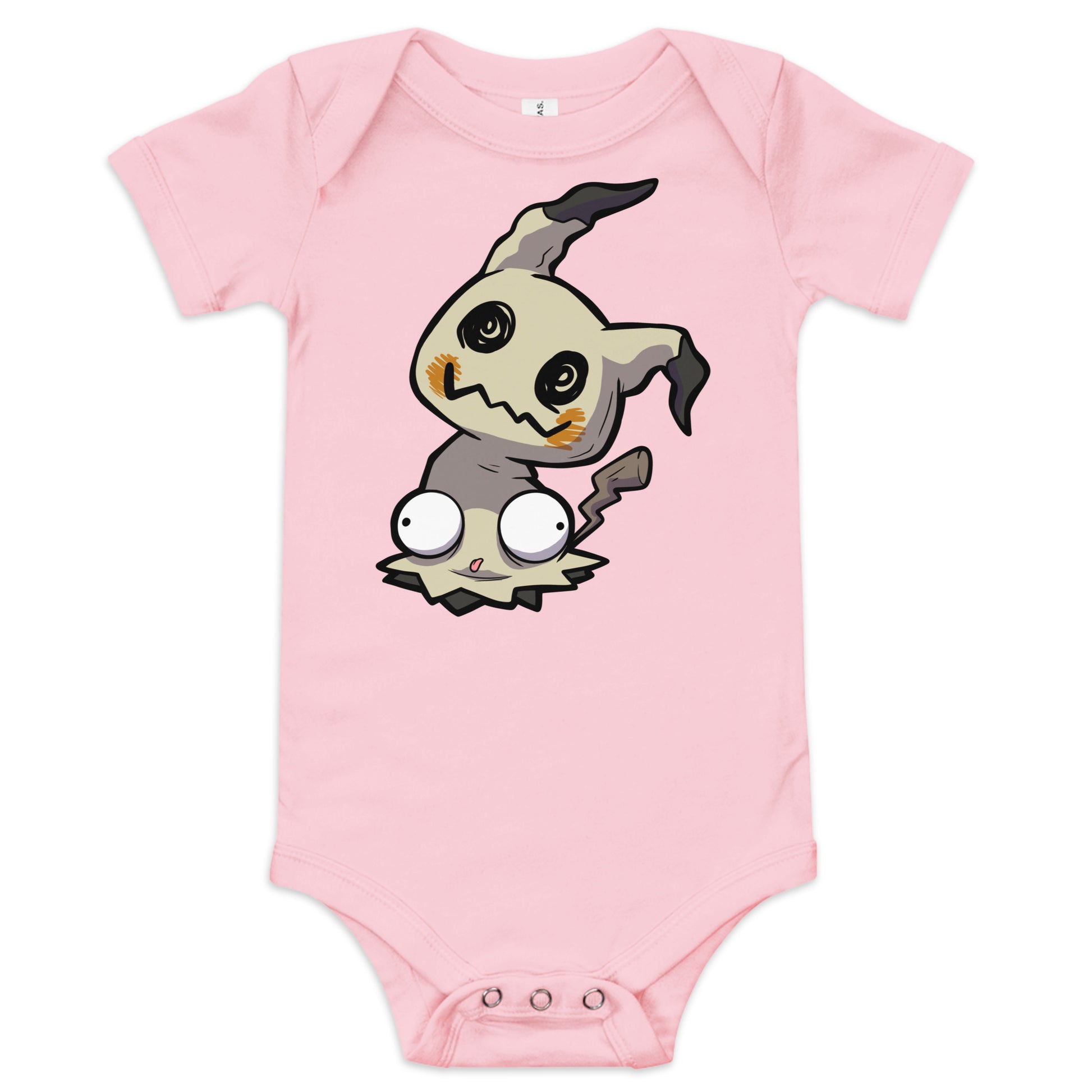 Mimikyu Pokederp Baby Short Sleeve One Piece  Level 1 Gamers Pink 3-6m 