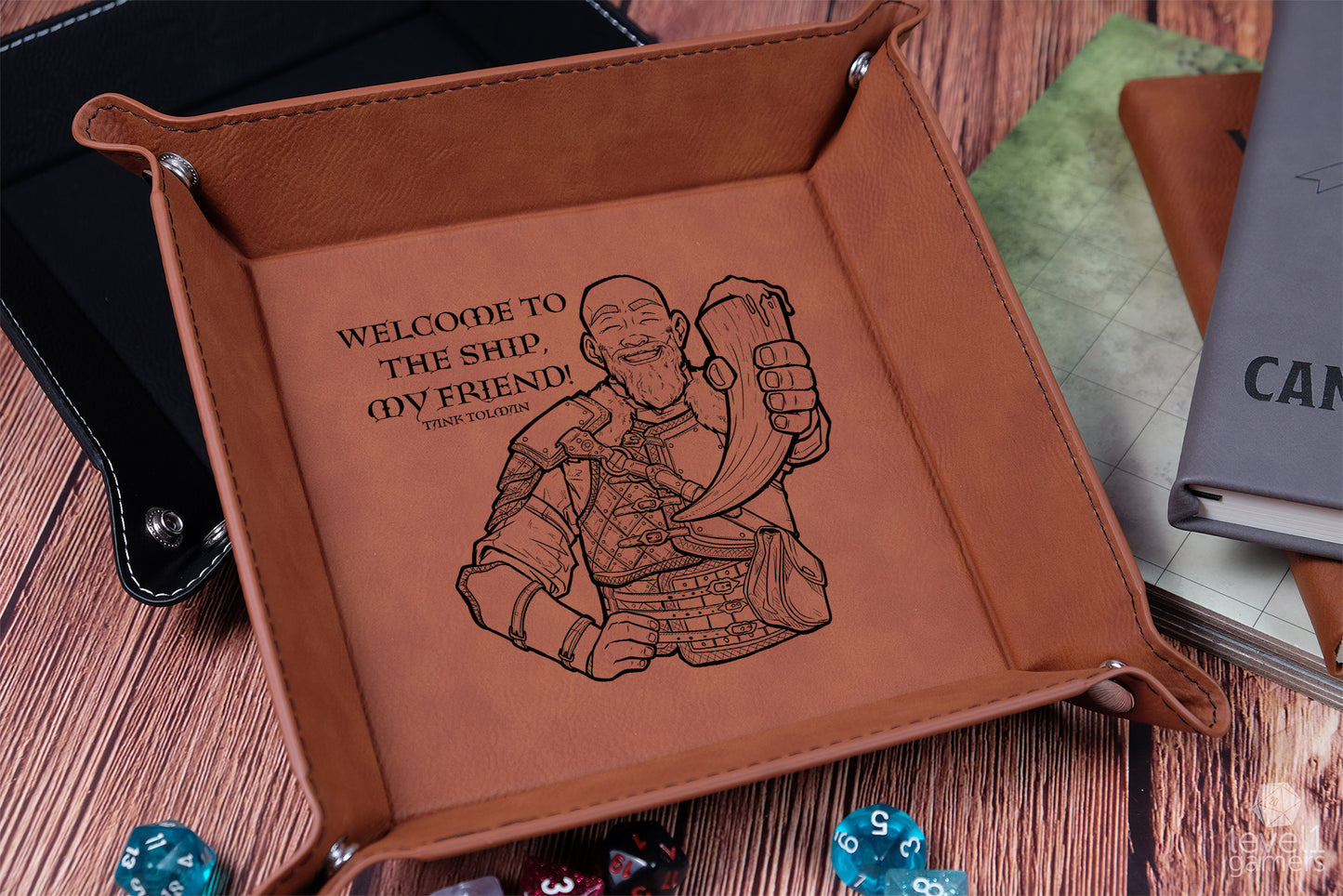 Tank Tolman Drinking Horn Dice Tray - FanX Preorder Dice Trays Level 1 Gamers   