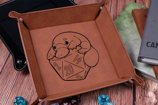 D20 Platypus Dice Tray Dice Trays Level 1 Gamers   