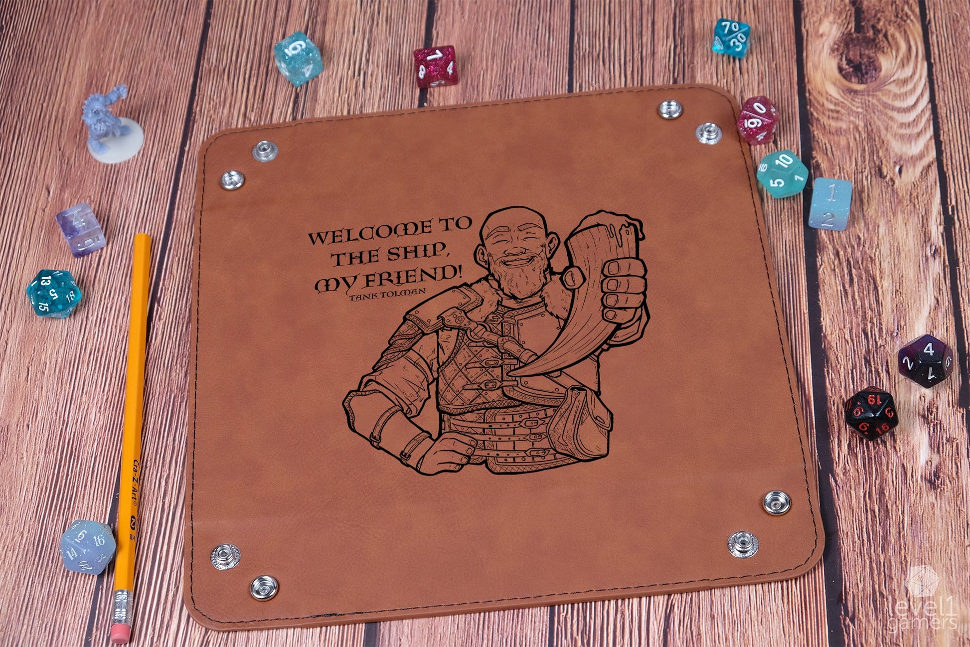 Tank Tolman Drinking Horn Dice Tray - FanX Preorder Dice Trays Level 1 Gamers   