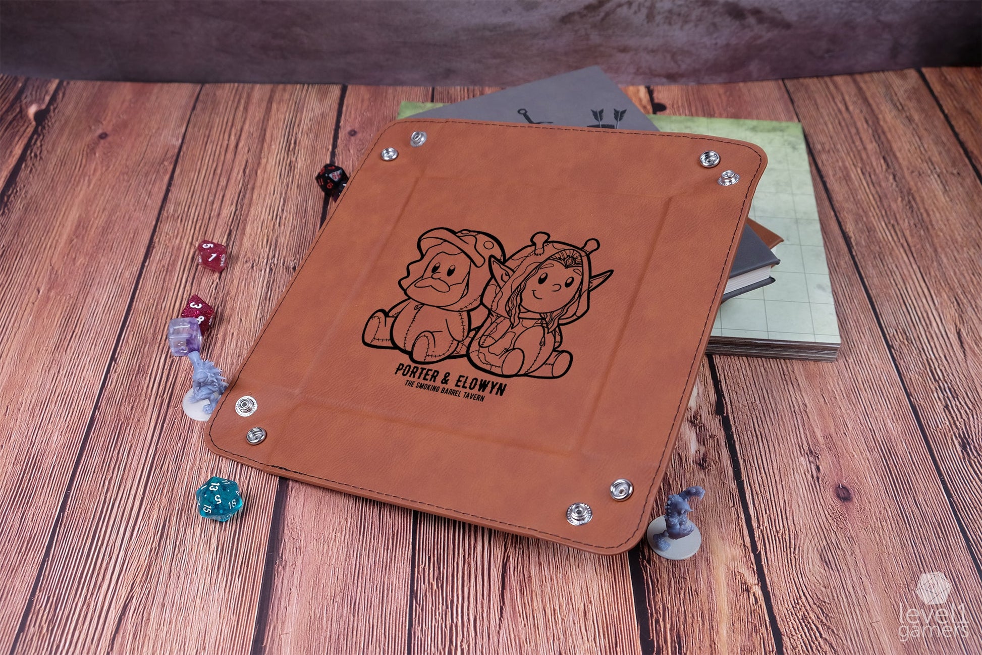 Elowyn & Porter Plushies - Smoking Barrel Dice Tray Dice Trays Level 1 Gamers   