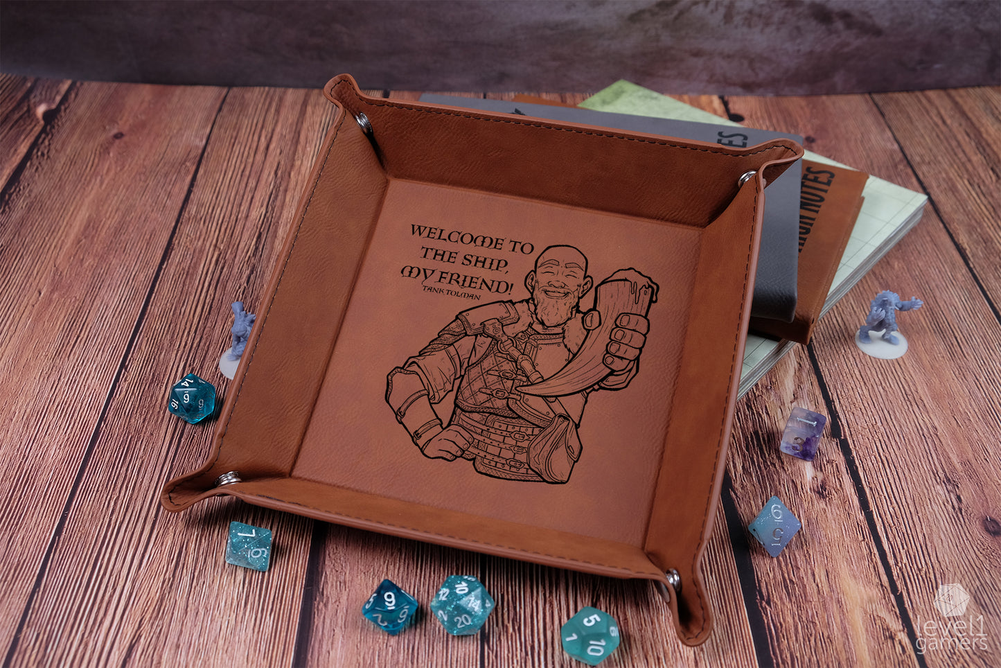 Tank Tolman Drinking Horn Dice Tray - FanX Preorder Dice Trays Level 1 Gamers   