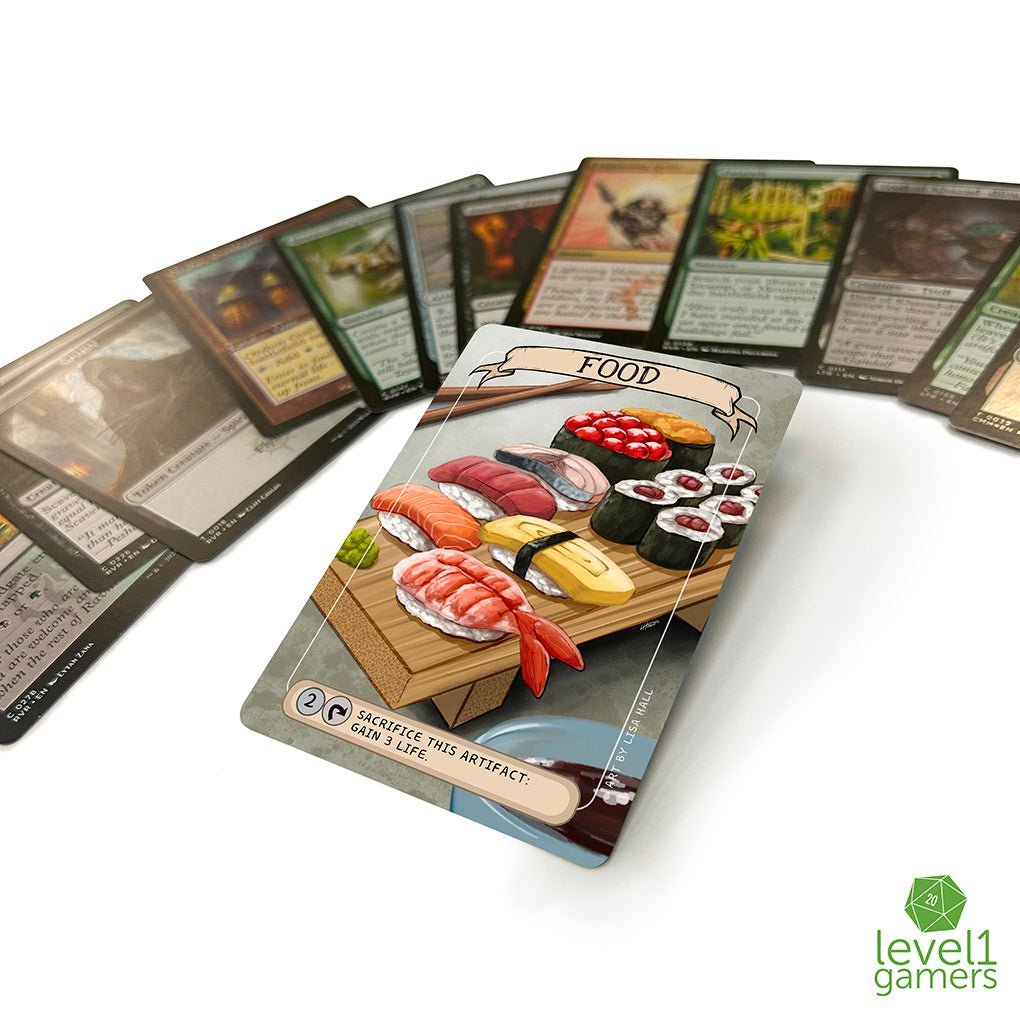 Sushi Food Token Magic Card Pack (5 Cards) - Preorder Level 1 Gamers