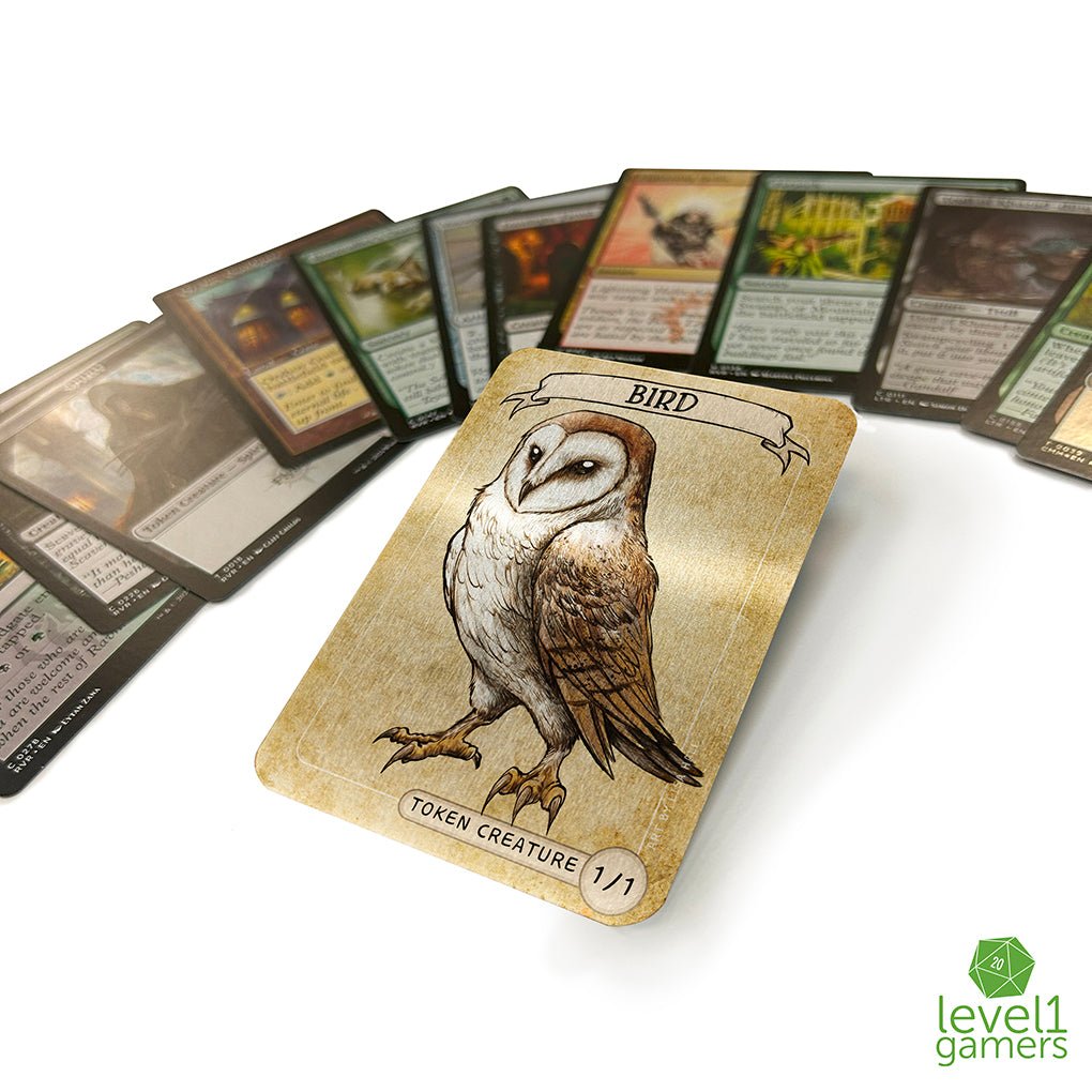 Bird (Owl) - Metal Token Magic Card Level 1 Gamers